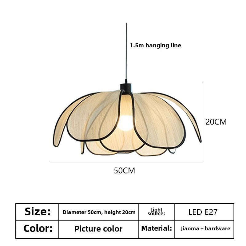 HEIKESZ French cream wind chandelier Nordic simple dining room living room bedroom Japanese medieval art advanced petal lamp light fixtures for celling lights