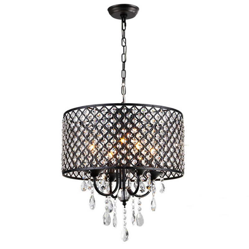 HEIKESZ Crystal chandelier modern minimalist living room dining room lights bedroom girls room kitchen grid round country lamps wholesale lamp light fixtures for celling lights