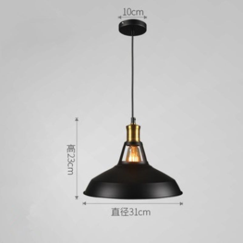 HEIKESZ Retro Industrial Style Lampshade Chandelier Living Room Bar Dining Table Lamp Creative Pot Cover Milk Tea Cake Hot Pot Restaurant Small Droplight LED Light for Bedroom Night Aesthetic Room Lamp