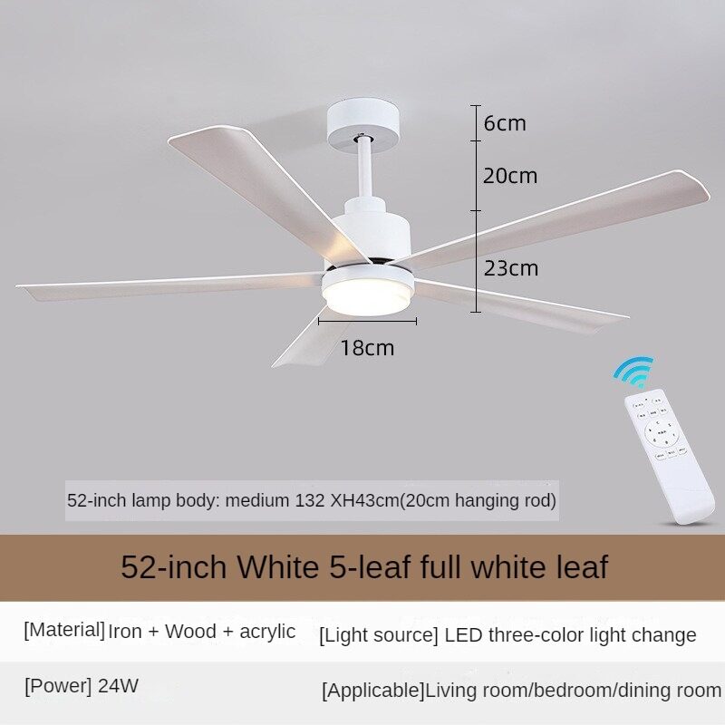 HEIKESZ Nordic 2023 New Ceiling Fan with LED Light Remote Control Modern Minimalist Design for Living Room Dining Room Bedroom