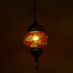 HEIKESZ Bohemian single head chandelier wrought iron atmosphere enamel color chandelier hotel restaurantChandelier, restaurant light, living room light