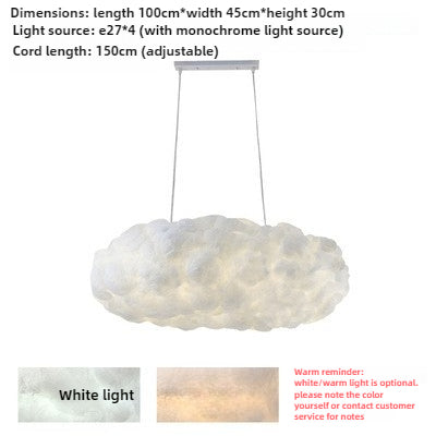 HEIKESZ Designer creative living room cloud light chandelier modern minimalist clothing store decor dining room children's room bedroom chandelier lamp light fixtures for celling light