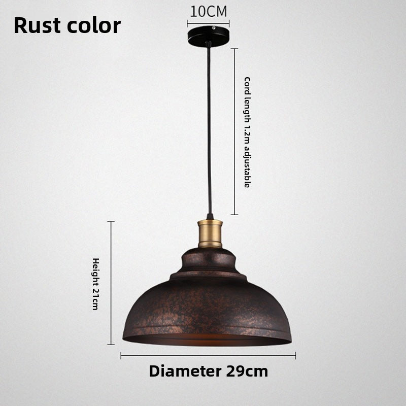 HEIKESZ Vintage Bowl Pendant Light Industrial Style Single Head Iron Ceiling Lamp for Bar Balcony Restaurant Clothing Store Loft Lighting