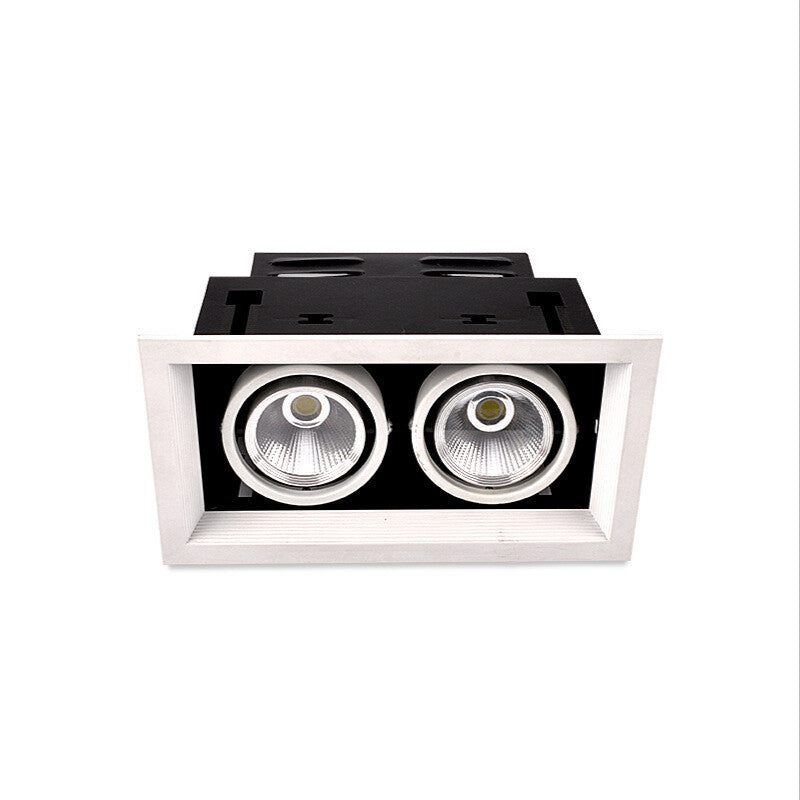 HEIKESZ Led Bean Container Lamp Double Head Three Head 7w10w Embedded Ceiling Spotlight Simple Downlight for Clothing Store Living Room Indoor Lighting