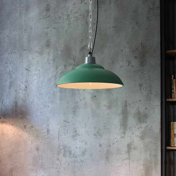 HEIKESZ American Country Bar Restaurant and Cafe Bar Creative Single-Head Loft Vintage Industrial Style Green Chandelier american style retro outdoor indoor retro bedroom lamp american-style Industrial wind