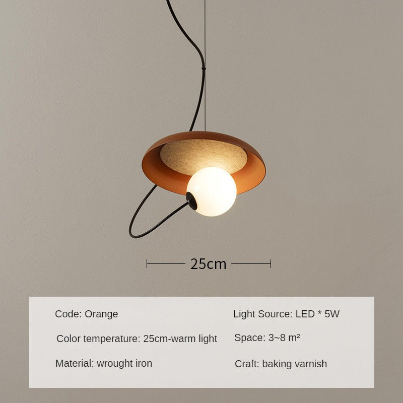 HEIKESZ Silent Style Kitchen Island Magnetic Glass Ball Small Droplight Nordic Homestay Dining Room Lamp Minimalist Designer
