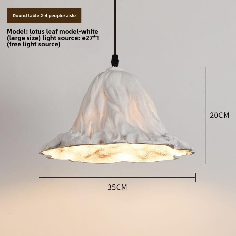 HEIKESZ New Chinese Style Lotus Ceiling Light Creative Artistic Dining Room Bar Pendant Lamp Vintage Retro Lighting for Tea House