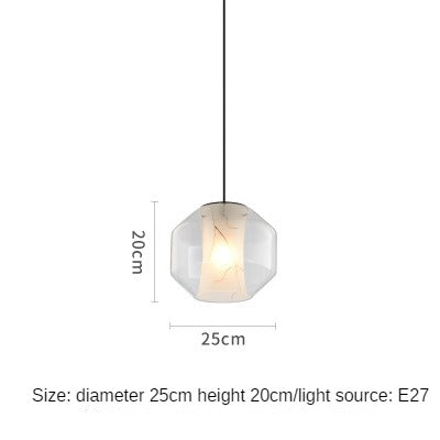 HEIKESZ Post-Modern Marble Glass Chandelier Creative Pendant Lamp for Bedroom Living Room Restaurant Club Ceiling Lights Decor
