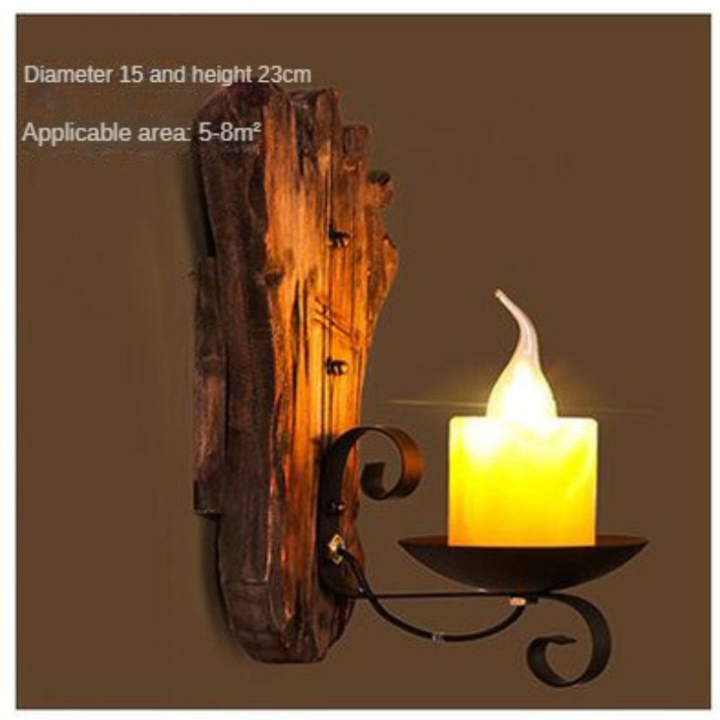 HEIKESZ American Retro Balsa Boat Wood Wall Lamp Dining Room Coffee Shop Light Loft Industrial Style Creative Bar Aisle Nostalgic Lamp LED Light for Bedroom Night Aesthetic Room Lamp