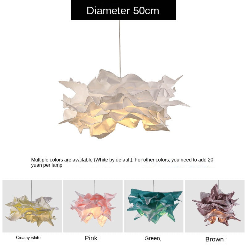 HEIKESZ Paper Art Cloud Flower Chandelier Creative Cloud Lamp for Bedroom Dining Room Shop Bar Decoration Simple Art Design