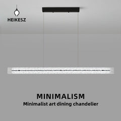 HEIKESZ Italian light luxury restaurant chandelier high-end modern minimalist island bar counter long simple designer one-word restaurant lamp light fixtures for celling light