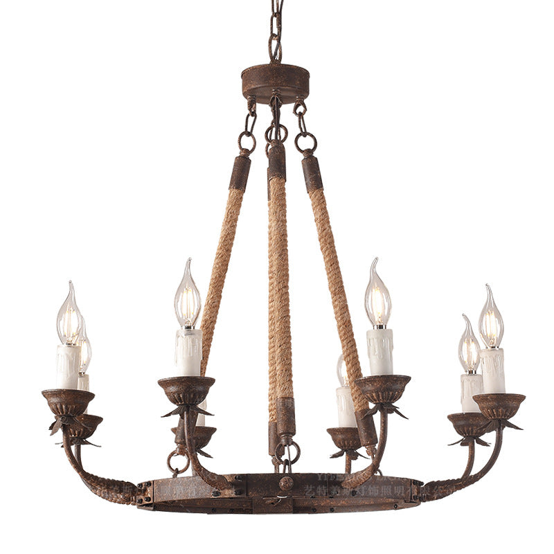HEIKESZ American retro chandelier personality nostalgic villa guest restaurant bar clothing store decorative industrial wind chandelier