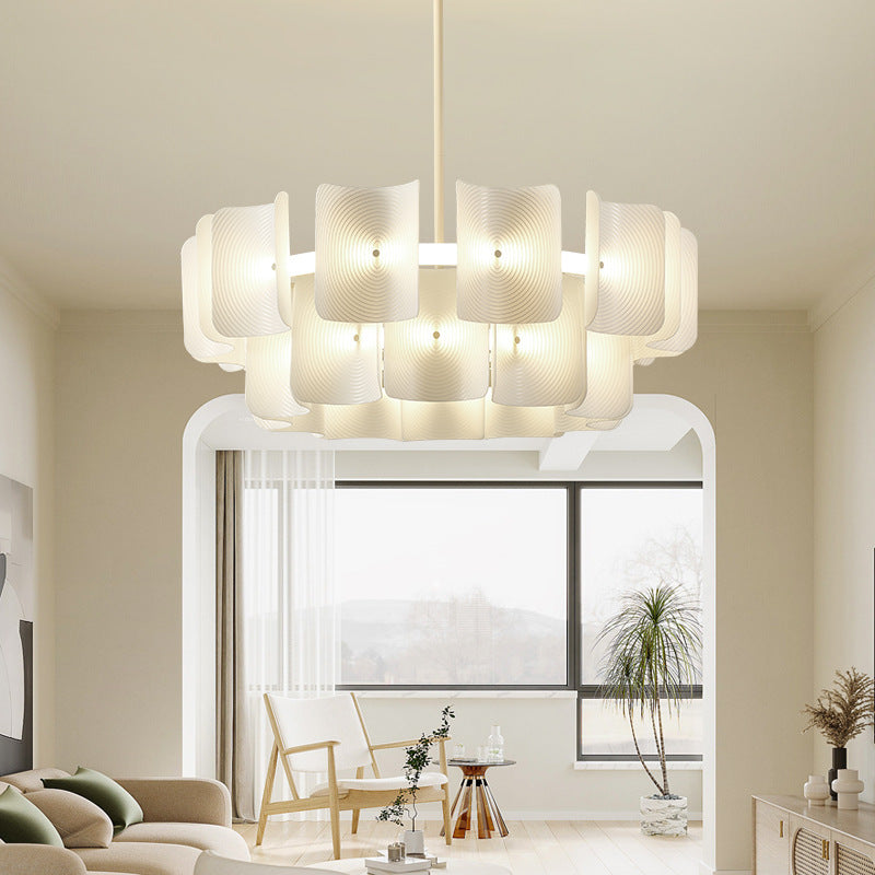 HEIKESZ Japanese wabi wind living room dining room chandelier French cream wind light luxury bedroom simple 2024 new Zhongshan lamp light fixtures for celling light