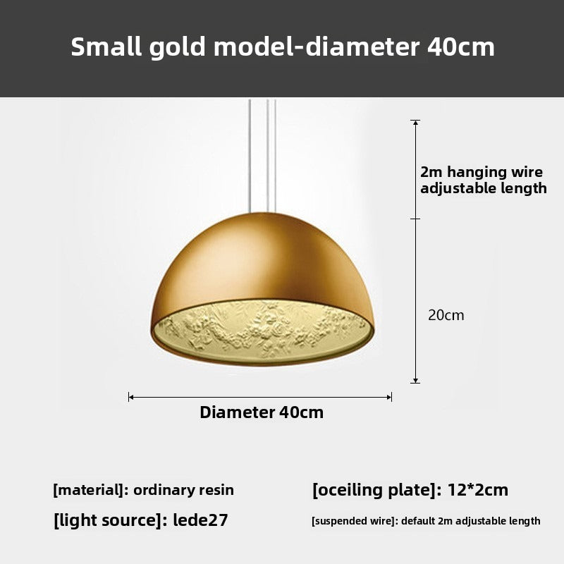 HEIKESZ Cross-border special for modern simple restaurant lights personalized creative sky garden chandelier Nordic room semicircular resin lamp light fixtures for celling lights