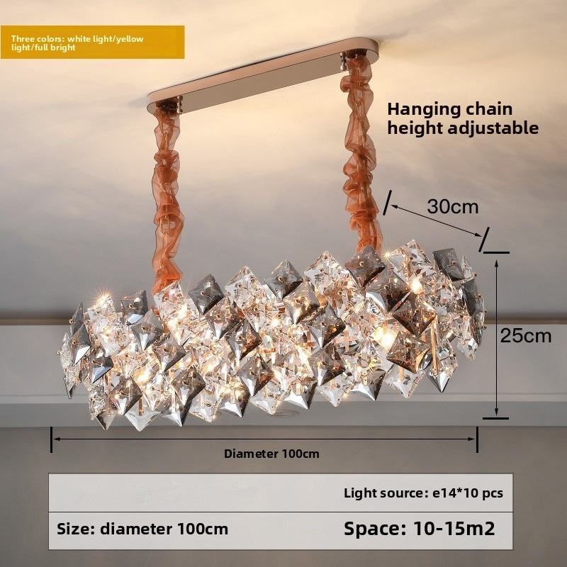 HEIKESZ Postmodern simple light luxury living room hall light bedroom light dining room light bar light room light crystal chandelier lamp light fixtures for celling light