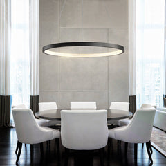 HEIKESZ Minimalist living room chandelier post-modern minimalist light luxury dining room lamp designer villa exhibition hall lamp circle main lamp light fixtures for celling lights