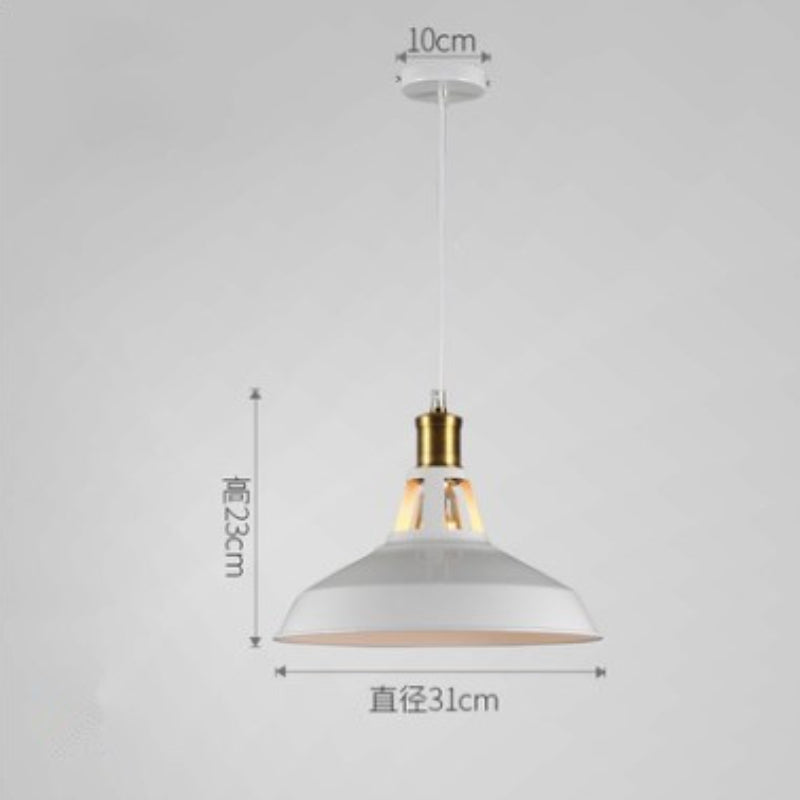 HEIKESZ Retro Industrial Style Lampshade Chandelier Living Room Bar Dining Table Lamp Creative Pot Cover Milk Tea Cake Hot Pot Restaurant Small Droplight LED Light for Bedroom Night Aesthetic Room Lamp