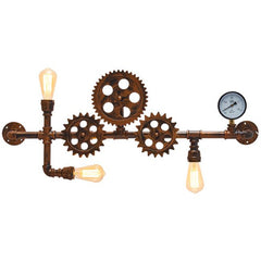 HEIKESZ Cross-Border American Retro Industrial Style Restaurant Bar Internet Coffee Personality Creative Wall Lamp Aisle Corridor Gear Decorative Light LED Light for Bedroom Night Aesthetic Room Lamp