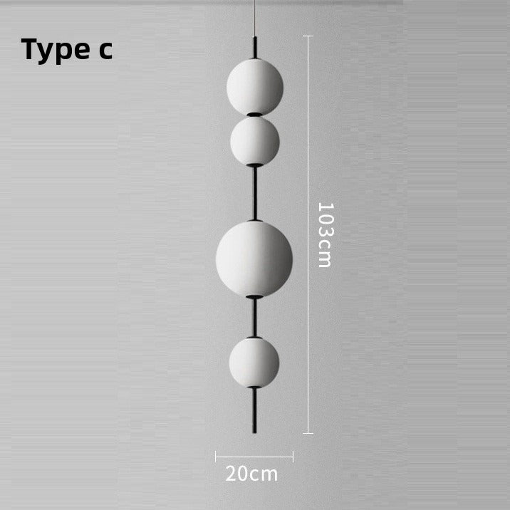 HEIKESZ Nordic Minimalist Pendant Light Modern Glass Hanging Lamp for Bedroom Dining Room Bar Cafe Creative Designer Lighting