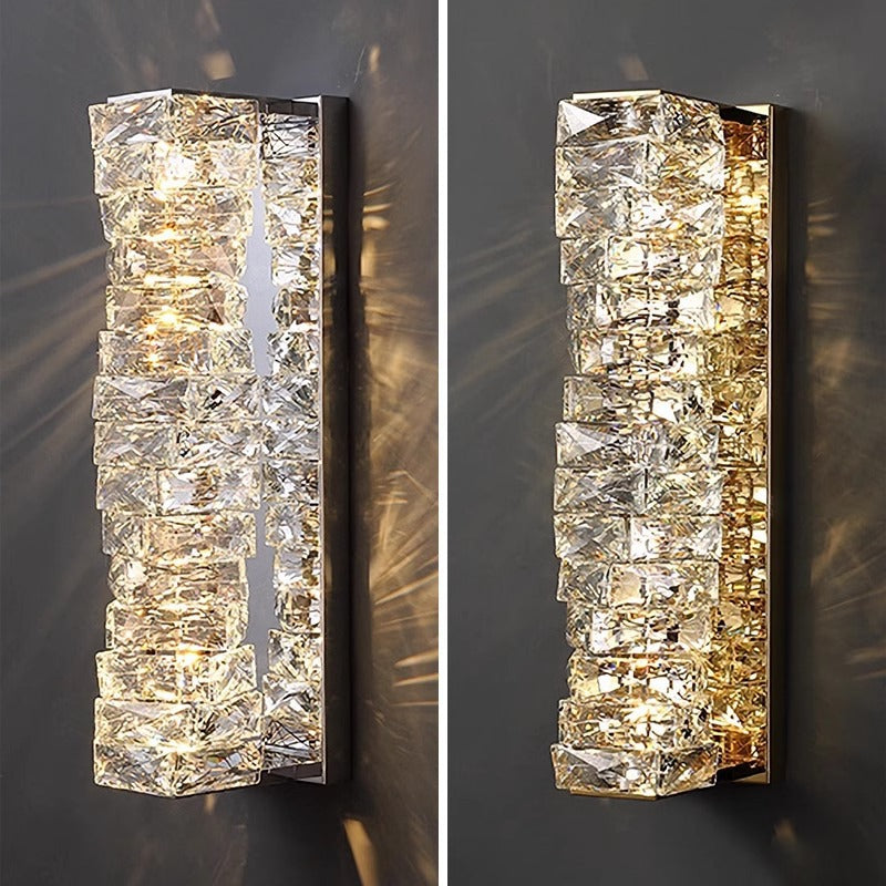 HIEKESZ craftsman light luxury bedside crystal lamp staircase porch lamp light luxury living room sofa TV background wall grille wall lamp light fixtures for celling light