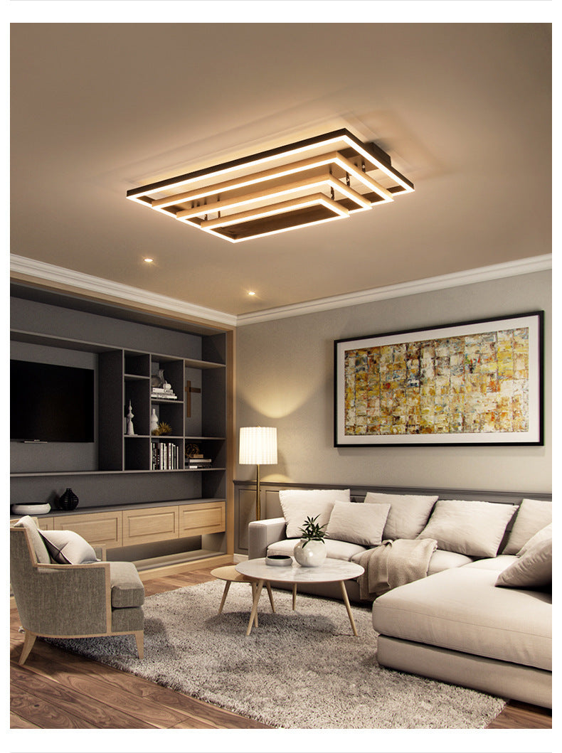 HEIKESZ Living room lights, simple modern atmosphere creative Nordic rectangular hall ceiling lamps 2020 new lamp lighting fixtures for celling lights