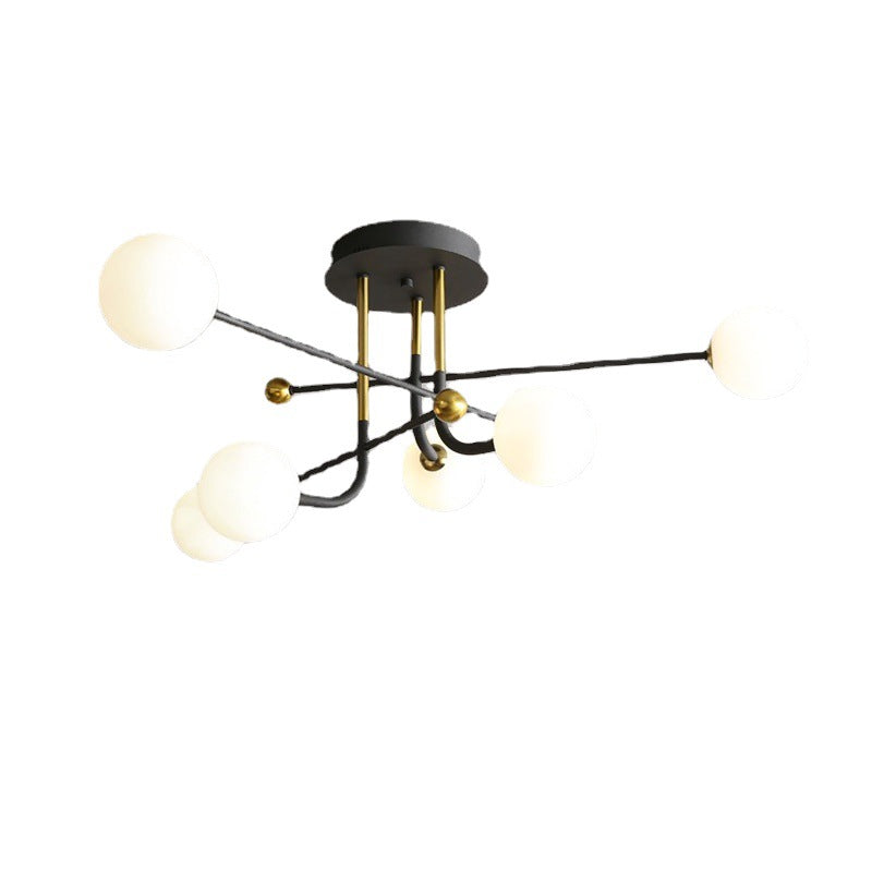 HEIKESZ Nordic Ceiling Lamp Modern Living Room Light Minimalist Italian Design Luxury Bedroom Lighting Magic Bean Lamp