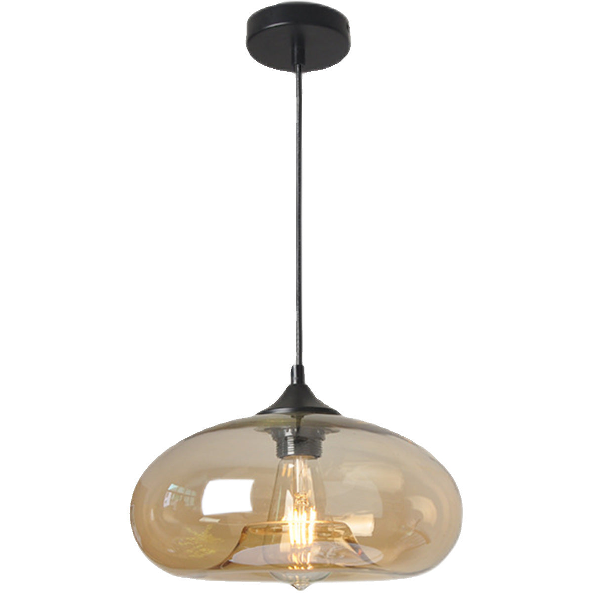 HEIKESZ Nordic creative American country retro simple lamps restaurant bar bar stained glass lampshade single chandelier