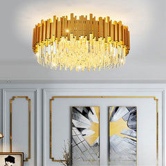 HEIKESZ Light luxury crystal chandelier living room lamp restaurant hotel luxury bedroom aisle lamp Zhongshan factory direct sales post-modern lamp light fixtures for celling lights
