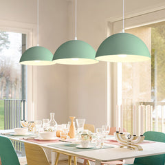 HEIKESZ Modern Minimalist Single Head Semicircle Chandelier Large Lampshade Creative Personality Decorative Light for Living Room Restaurant Exhibition Hall