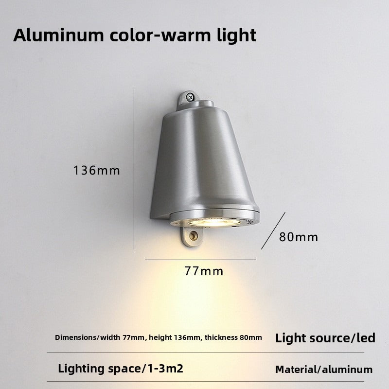 HEIKESZ Waterproof Vintage Industrial Wall Light Outdoor No Drill Charging Spotlight for Corridor Restaurant Signage