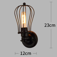 HEIKESZ American Country Retro Industrial Style Living Room Dining Room and Study Room Wall Lamp