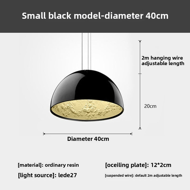 HEIKESZ Cross-border special for modern simple restaurant lights personalized creative sky garden chandelier Nordic room semicircular resin lamp light fixtures for celling lights