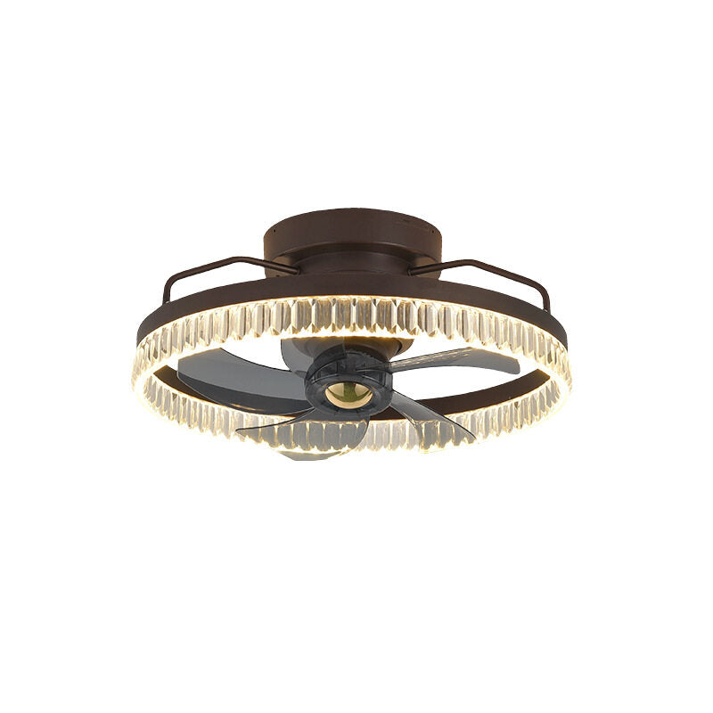 HEIKESZ Electric Fan Chandelier LED Drop Lights Modern Ceiling Fan with Mute Function Nordic Design for Dining Room and Home