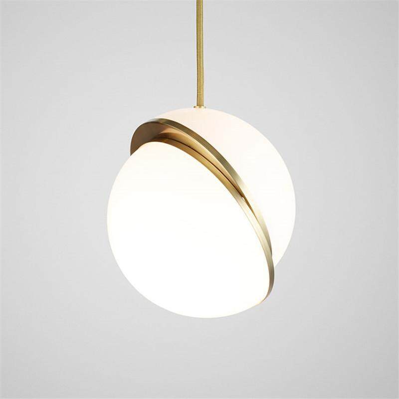 HEIKESZ Nordic Minimalist Moon Chandelier for Living Room Dining Room Bedroom Coffee Shop Bar