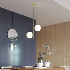 HEIKESZ Personalized Glass LED Chandelier for Bedroom Study Home Restaurant Bar Ceiling Light