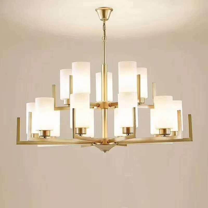 New Chinese-Style Chandelier Villa Duplex Building Lamp in the Living Room Internet Celebrity Personalized Bedroom Dining-Room Lamp Chinese Style Lighting Warm Room Lamps Light Chandelier for Living Chandelier Bedroom Chandelier Lights Room Lighting