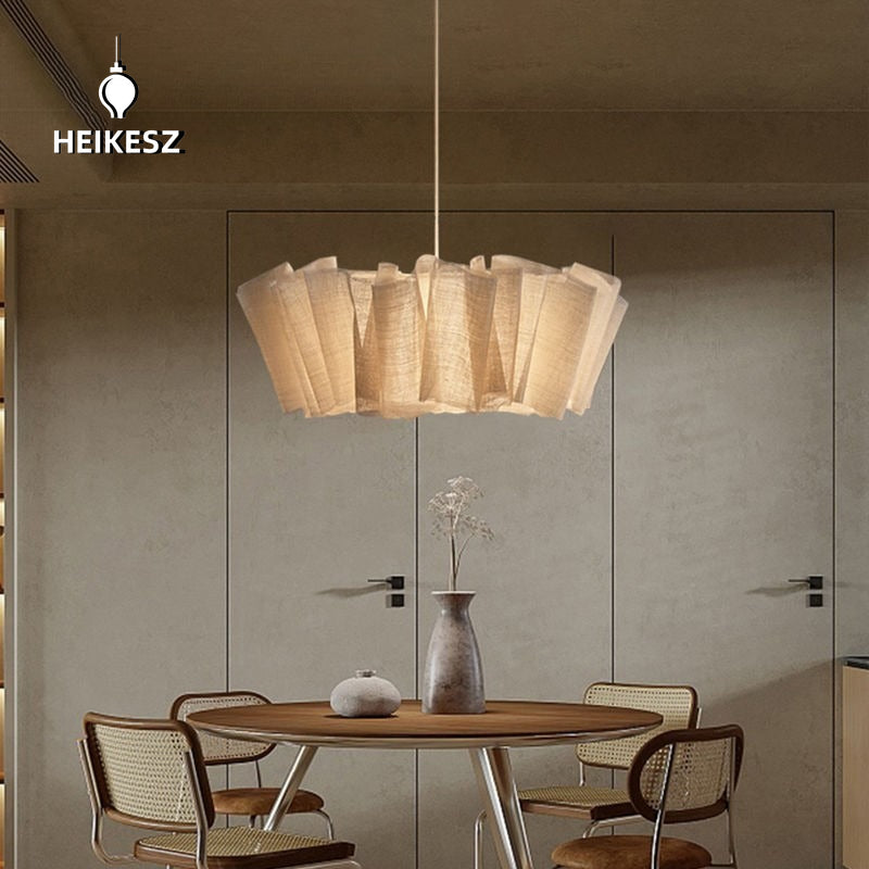 HEIKESZ Wabi wind restaurant table light medieval fabric art zen tea room study bed and breakfast bedroom chandelier lamp light fixtures for celling lights