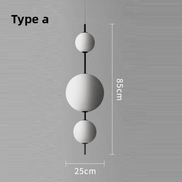 HEIKESZ Nordic Minimalist Pendant Light Modern Glass Hanging Lamp for Bedroom Dining Room Bar Cafe Creative Designer Lighting