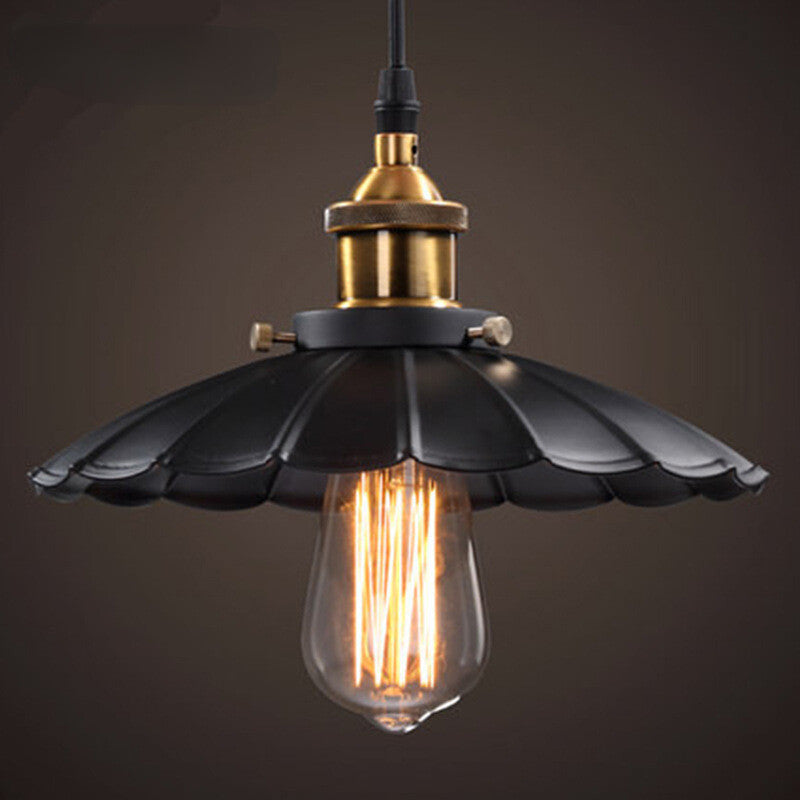 HEIKESZ American Country Retro Iron Art Lotus Leaf Retro Nostalgic Dining Room and Study Room Bar Cafe Loft Chandelier american style retro outdoor indoor retro bedroom lamp american-style Industrial wind