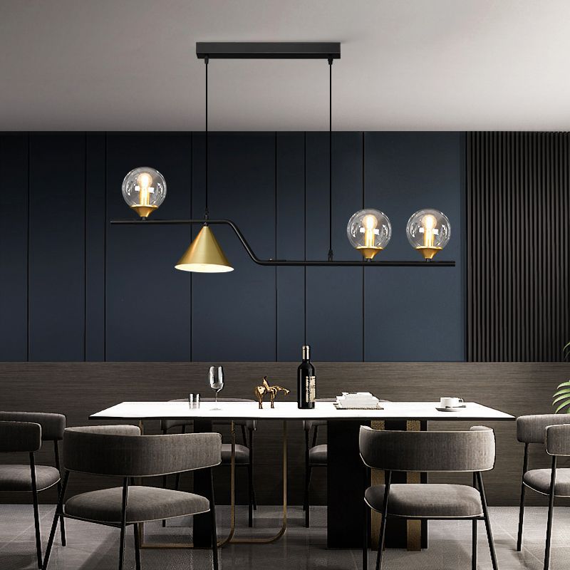 HEIKESZ Nordic Three Head Chandelier Modern Dining Table Lamp Creative Luxury Bar Counter Light