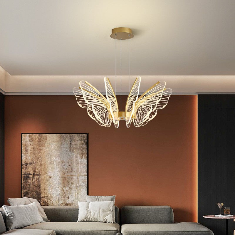 HEIKESZ Nordic designer butterfly chandelier modern simple atmosphere lighting luxury study living room bedroom creative personality lamp lighting fixtures for celling lighting