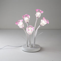 HEIKESZ Tulip flower table lamp modern simple led lily of the valley ins wind idyllic warm bedroom bedside night lamp light fixtures for celling light