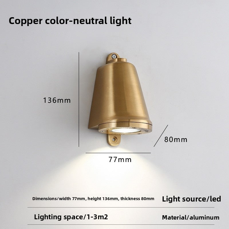 HEIKESZ Waterproof Vintage Industrial Wall Light Outdoor No Drill Charging Spotlight for Corridor Restaurant Signage