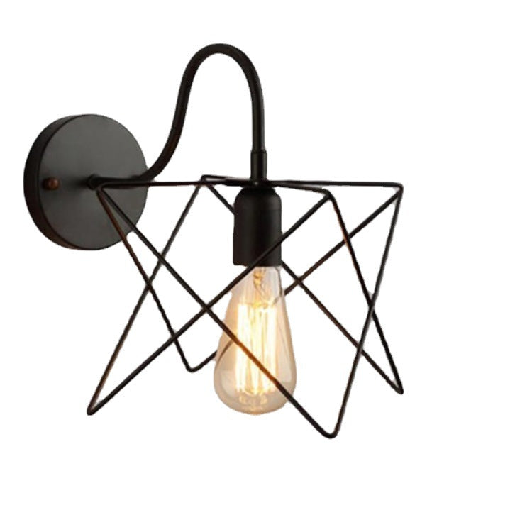 HEIKESZ American Country Retro Industrial Style Living Room Dining Room and Study Room Wall Lamp