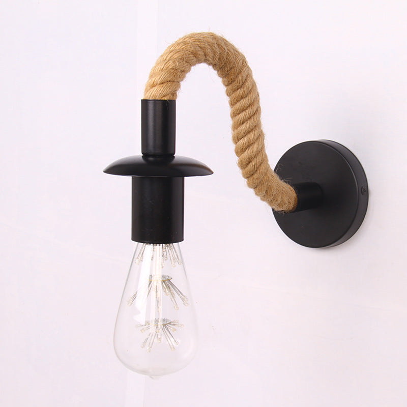 HEIKESZ Retro rope LED indoor and outdoor wall lights indoor villa courtyard lights community terrace lights exterior wall wall lights