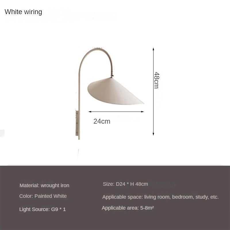 HEIKESZ ndustrial Wall Lamp Simple Design Art Desk Bedside Office Lighting for Homestay Hotel Living Room Bedroom