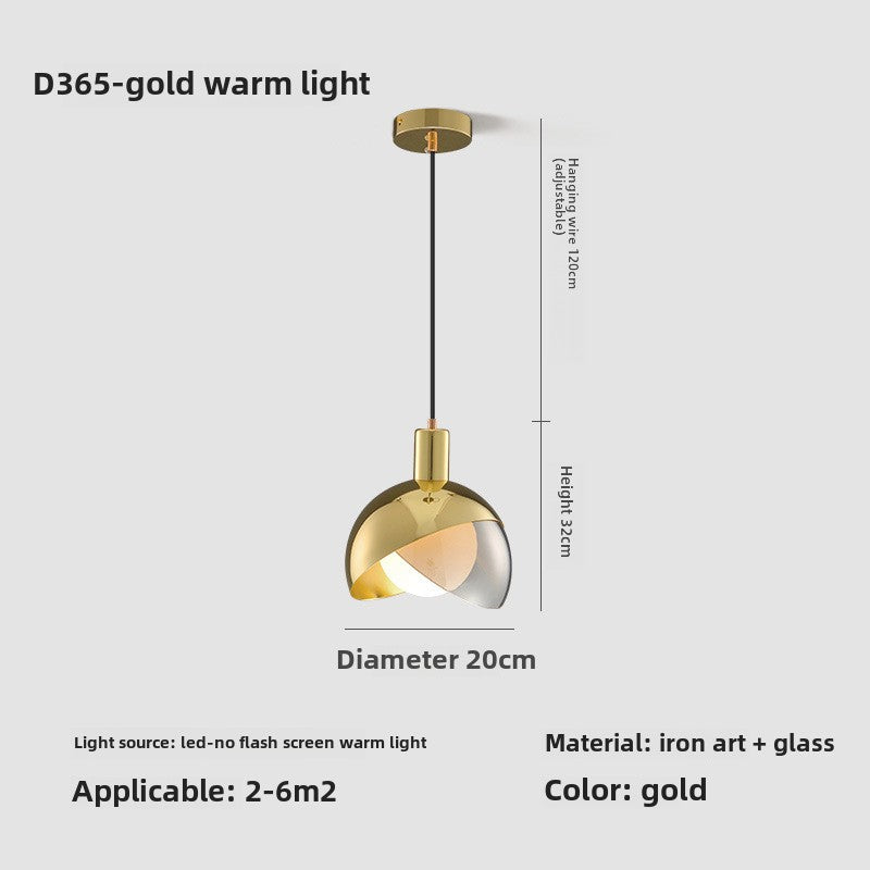 HEIKESZ Nordic glass small chandelier simple modern creative restaurant bar clothing store window bedroom bedside decorative chandelier lamp light fixtures for celling light