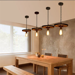 HEIKESZ LOFT Industrial Style Restaurant Coffee Shop Bar Chandelier Retro Creative Gear Clothing Store Bar Cafe Decorative Light LED Light for Bedroom Night Aesthetic Room Lamp