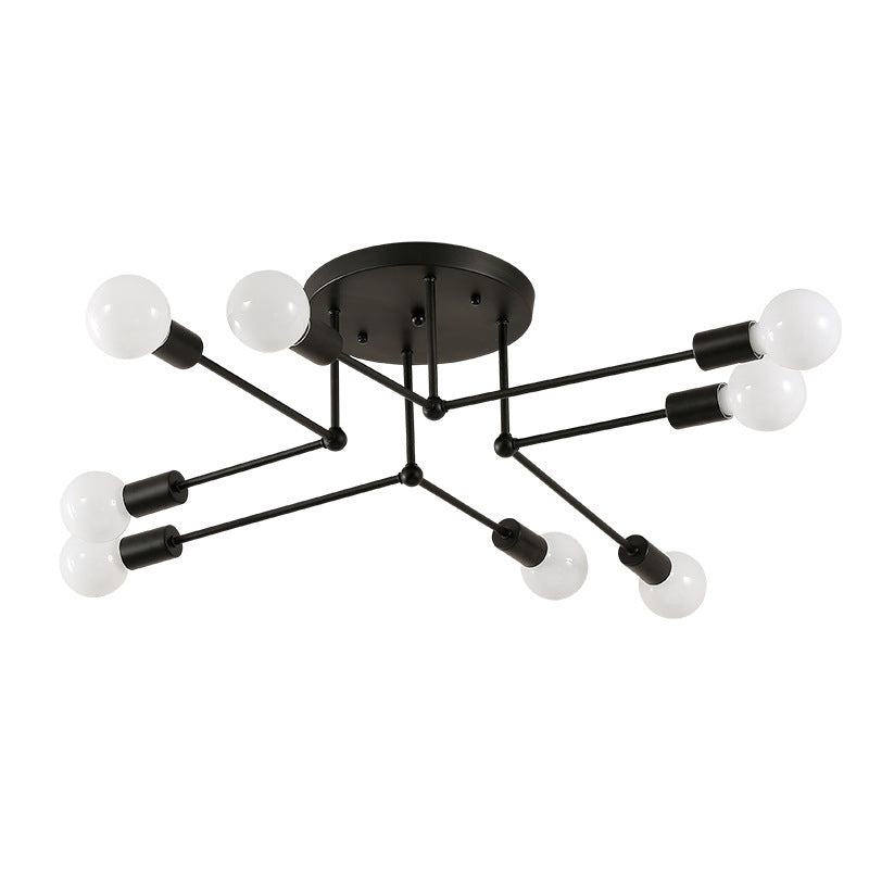HEIKESZ Nordic Style Creative Ceiling Lamp Living Room Dining Room Bedroom Light Personality Home Lamp Modern Simple Wrought Iron Balcony Top Light LED Light for Bedroom Night Aestitic Room Lamp