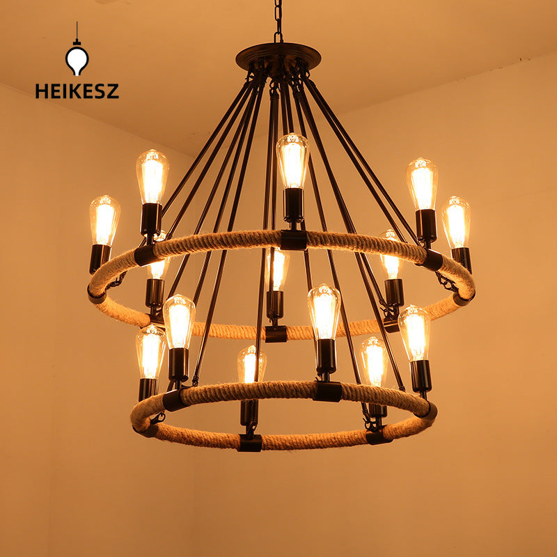 HEIKESZ LOFT Industrial Style Ceiling Lamp Living Room Dining Room Coffee Shop Bar Counter Internet Bar Clothing Store Decoration Vintage Lamps LED Light for Bedroom Night Aestitic Room Lamp